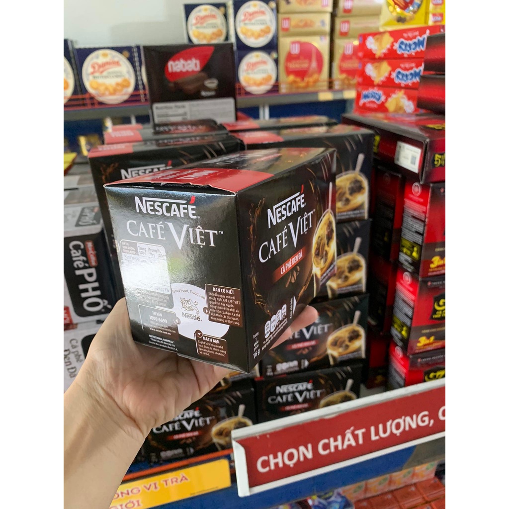 Cà phê Nescafe Việt đen hộp 15 gói x 16g