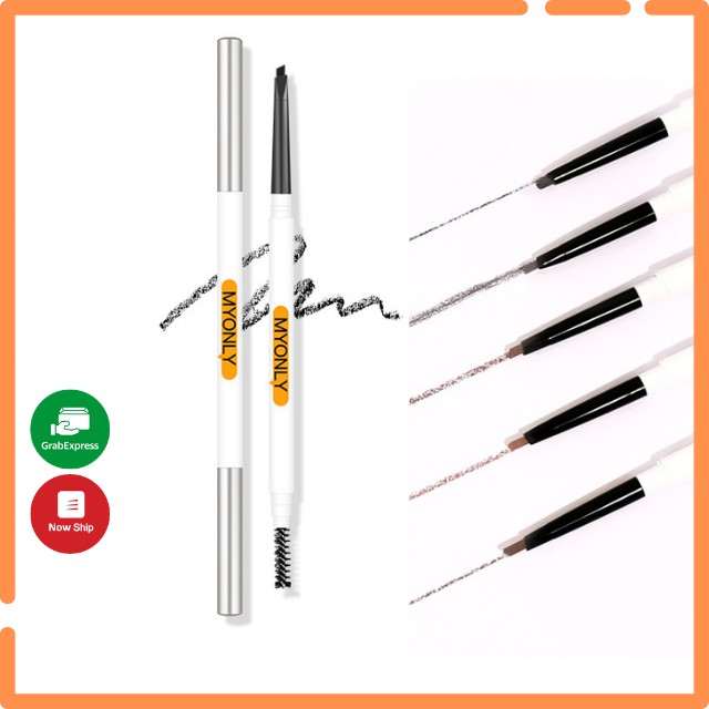[Lên Màu Đẹp] Chì Kẻ Mày Bút Vẽ Chân Lông Mày Tam Giác 2 Đầu Myonly 3071 Lên Màu Nét, Bền Màu, Không Thấm Nước