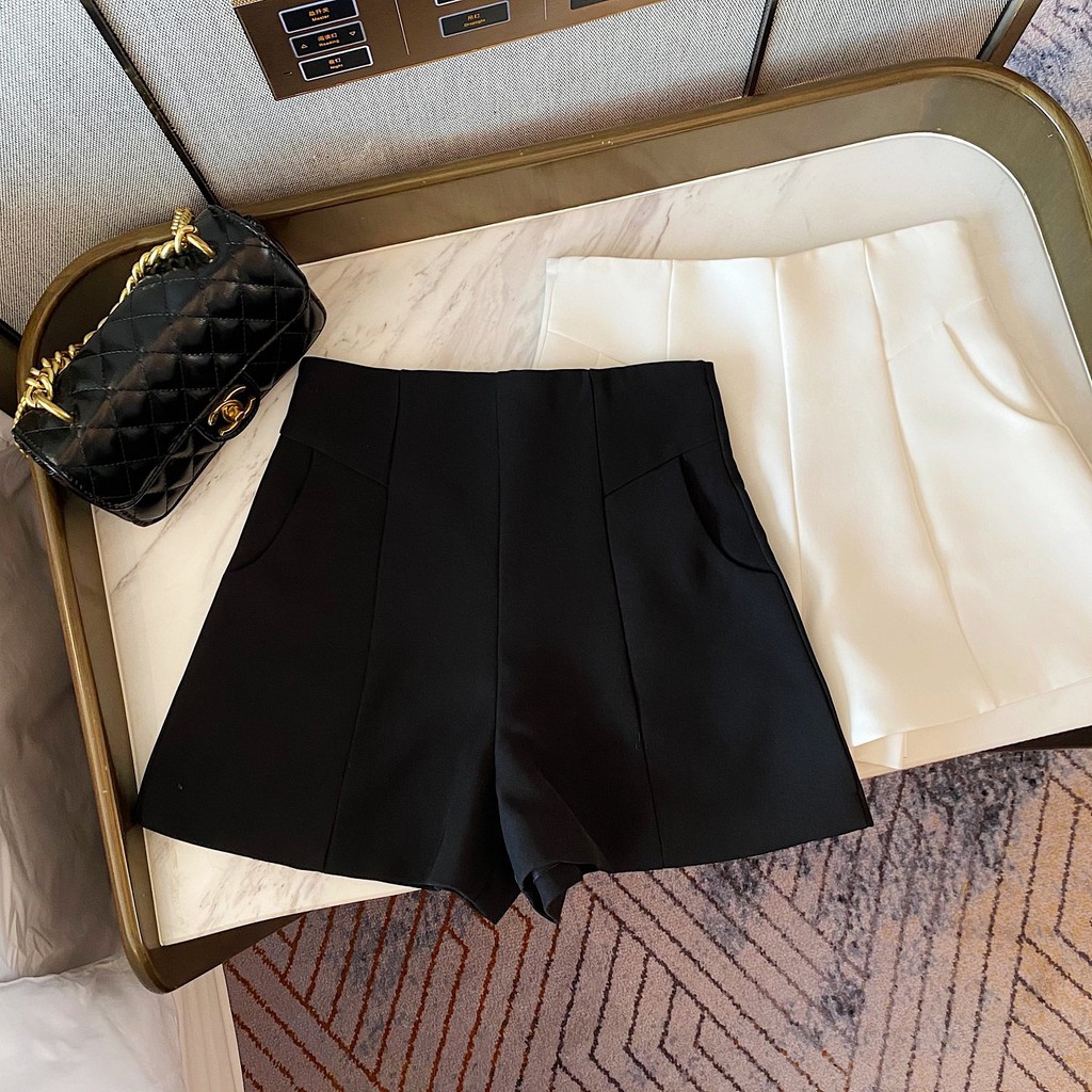 Quần Short lưng cao, quần short nữ ngắn cạp cao 2 màu trắng đen 🌸 🌸 | BigBuy360 - bigbuy360.vn