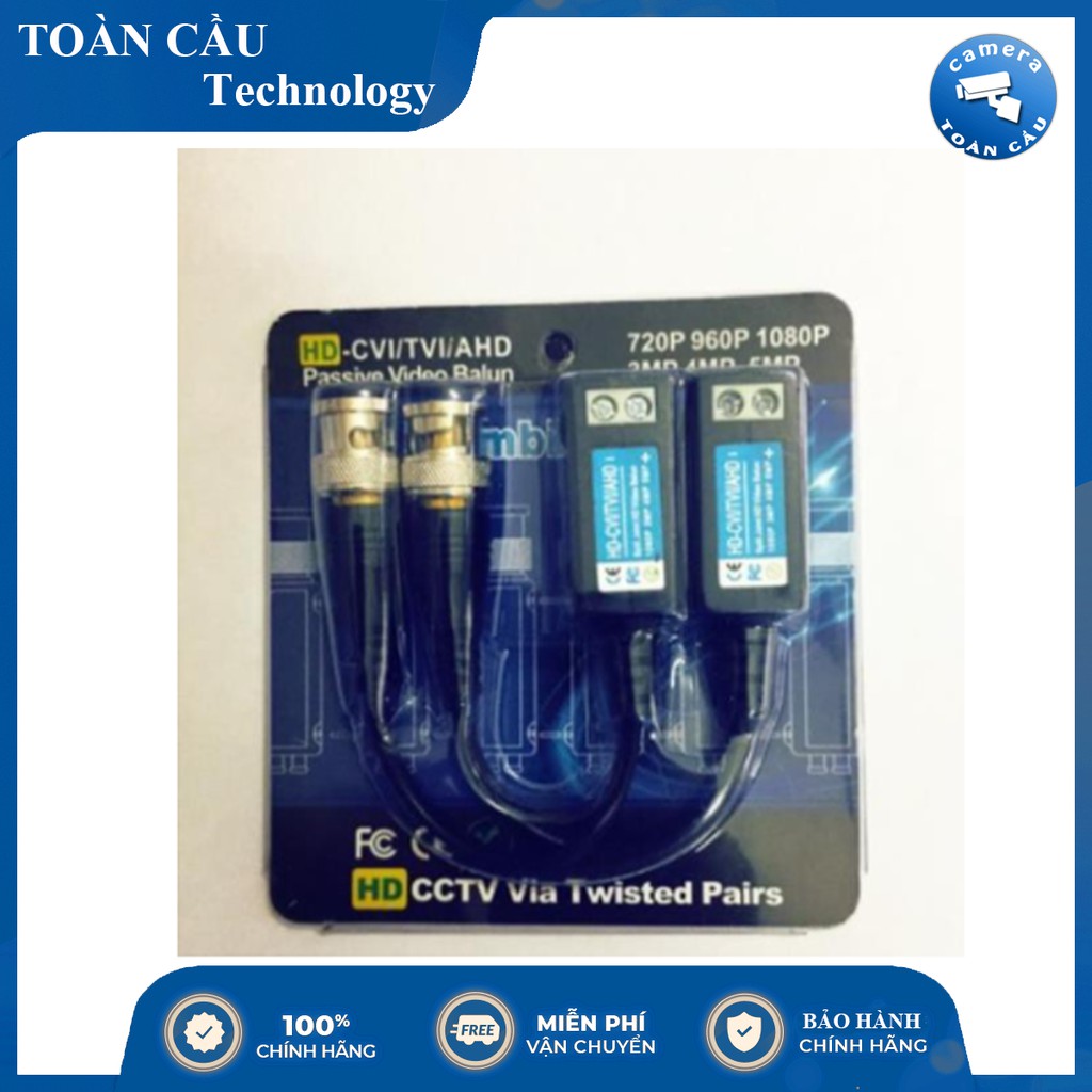Video Balun Cho Camera 4MP/5MP AHD/CVI/TVI/Analog 1080P BL-30