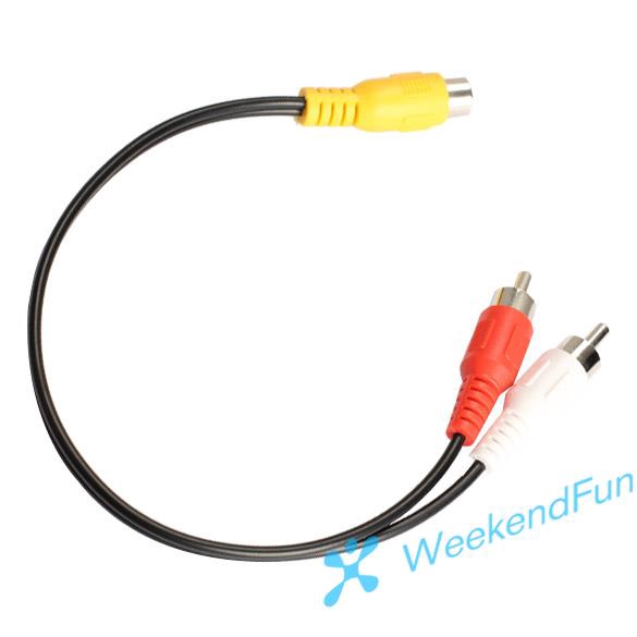 Cáp AV video âm thanh chia hình chữ Y chuyển đổi lỗ cắm RCA sang 2 giắc RCA