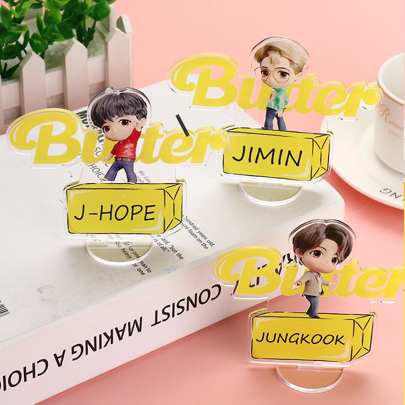 Standee BTS Butter Cartoon (Standee mica trưng bày)