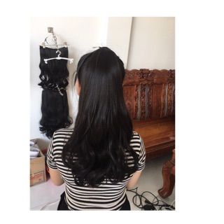 Tóc giả cột xoăn đuôi - ảnh thật shop chụp