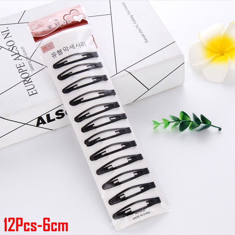 Set 12 kẹp tóc phong cách đơn giản cho nữ