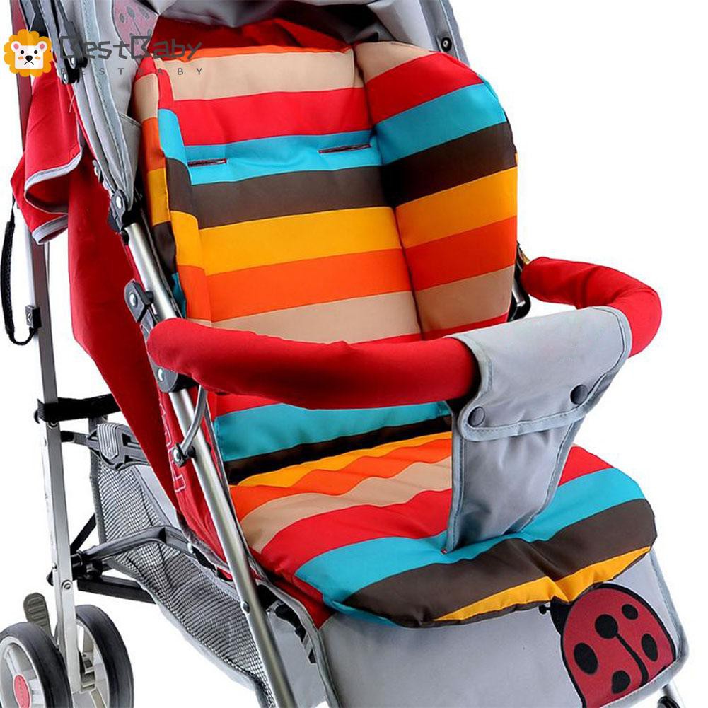 READY☆FOBE√Rainbow Baby Stroller Buggies Pads Seat Chair Cushion Thickening Cart Pads
