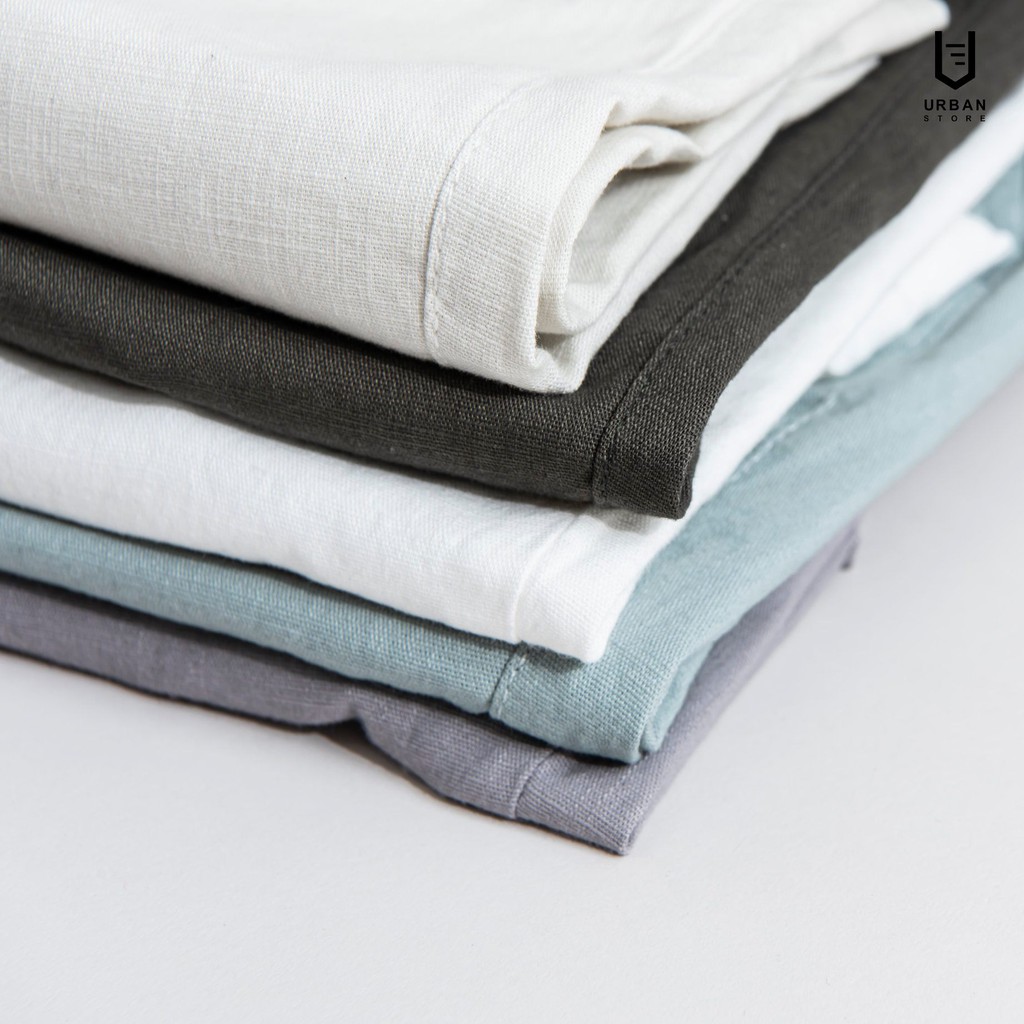 Quần sooc đũi cooPure màu đen chất liệu linen extra spandex, thiết kế sporty êm form thoải mái NO.603 (9 màu)