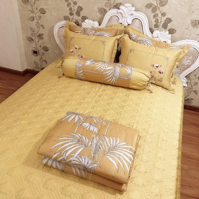 Bộ drap phủ cotton lụa 60s