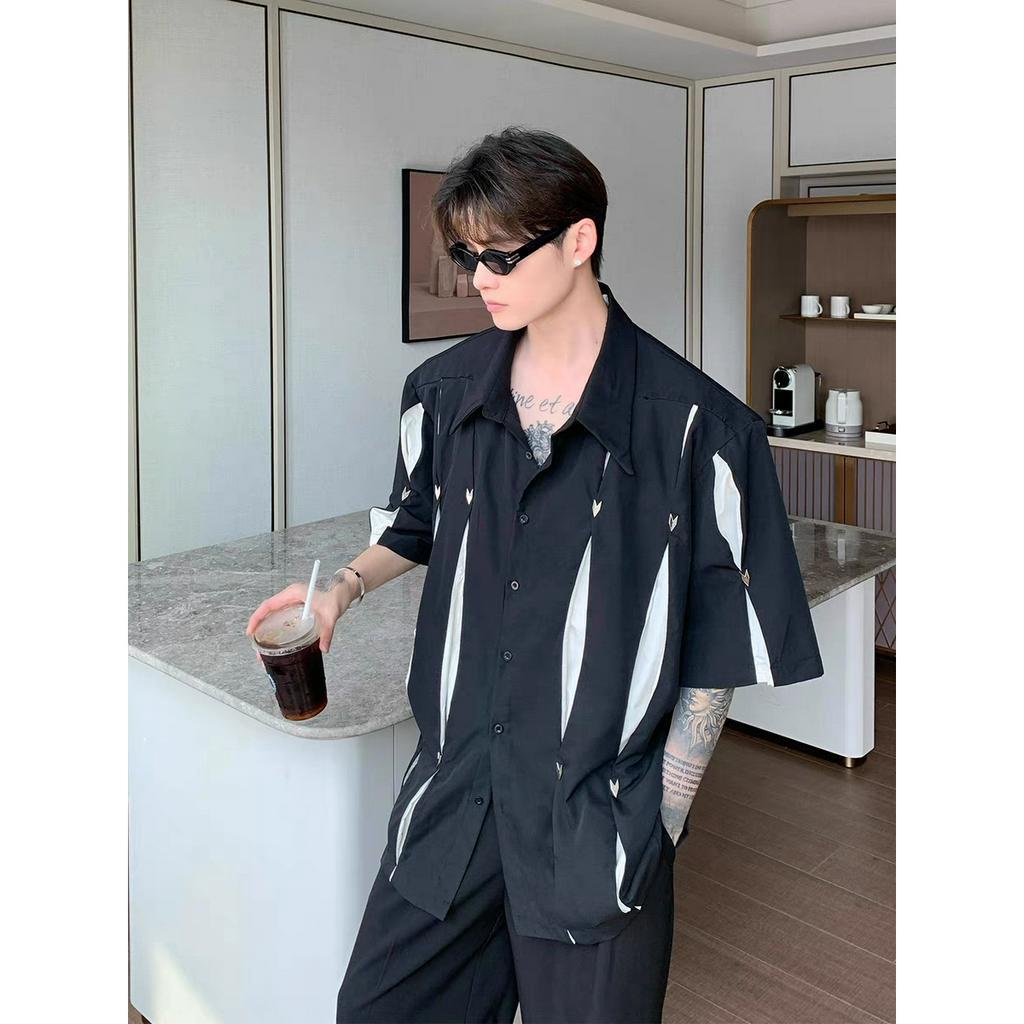 Áo Sơ Mi Nam Tay Ngắn Dáng Rộng Thời Trang Cá Tính