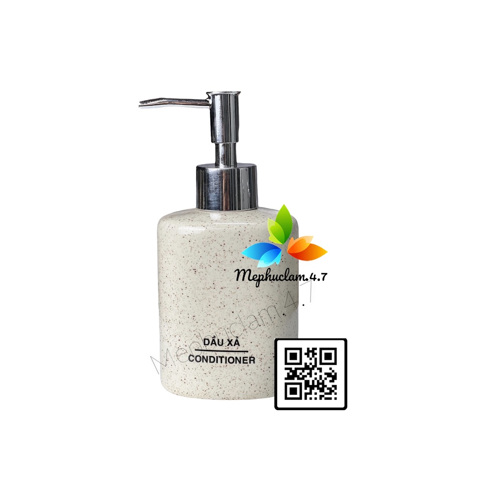 Bình gốm sứ đựng dầu gội, sữa tắm, nước rửa tay, cốc đánh răng men cát dáng Oval cho khách sạn, resort, homestay, villa