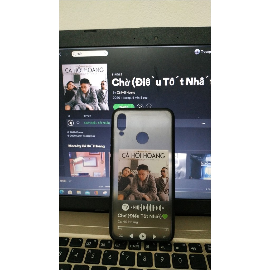 [Ốp các dòng điện thoại] Ốp nhựa in bài hát Spotify