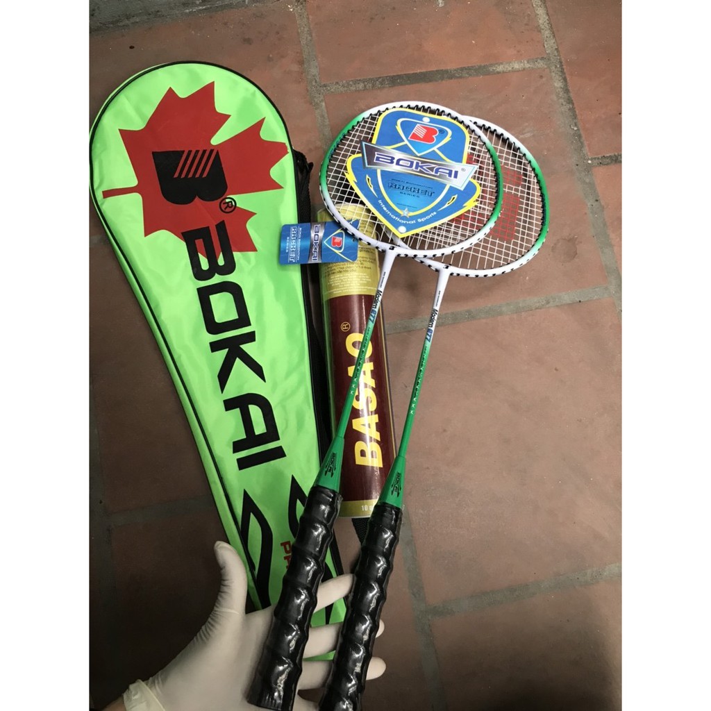 Combo bộ 2 cây Vợt Cầu Lông Bokai 277 chính hãng tặng ngay hộp Cầu Ba Sao 10 quả