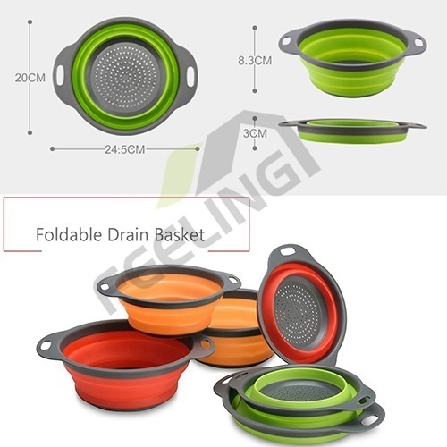 Rổ Rửa Rau Củ Quả Có Thể Gấp Gọn Tiện Dụng Cho Nhà Bếp