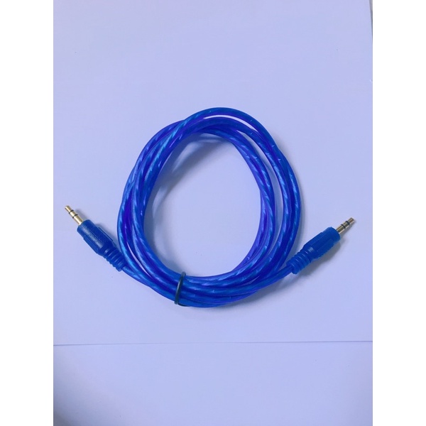 Dây Loa Âm Thanh 2 Đầu Jack 3.5mm  Dài 1.5M 1.8M 3M 5M 10M Màu Xanh Chất Lượng