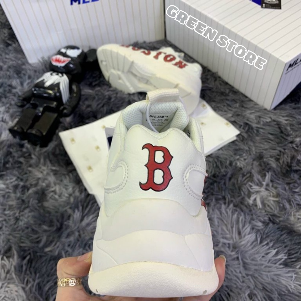 Giày Thể Thao Nam Nữ Boston - Sneaker độn đế 2 lớp da xin tăng chiều cao, MLB Boston trẻ trung, năng động