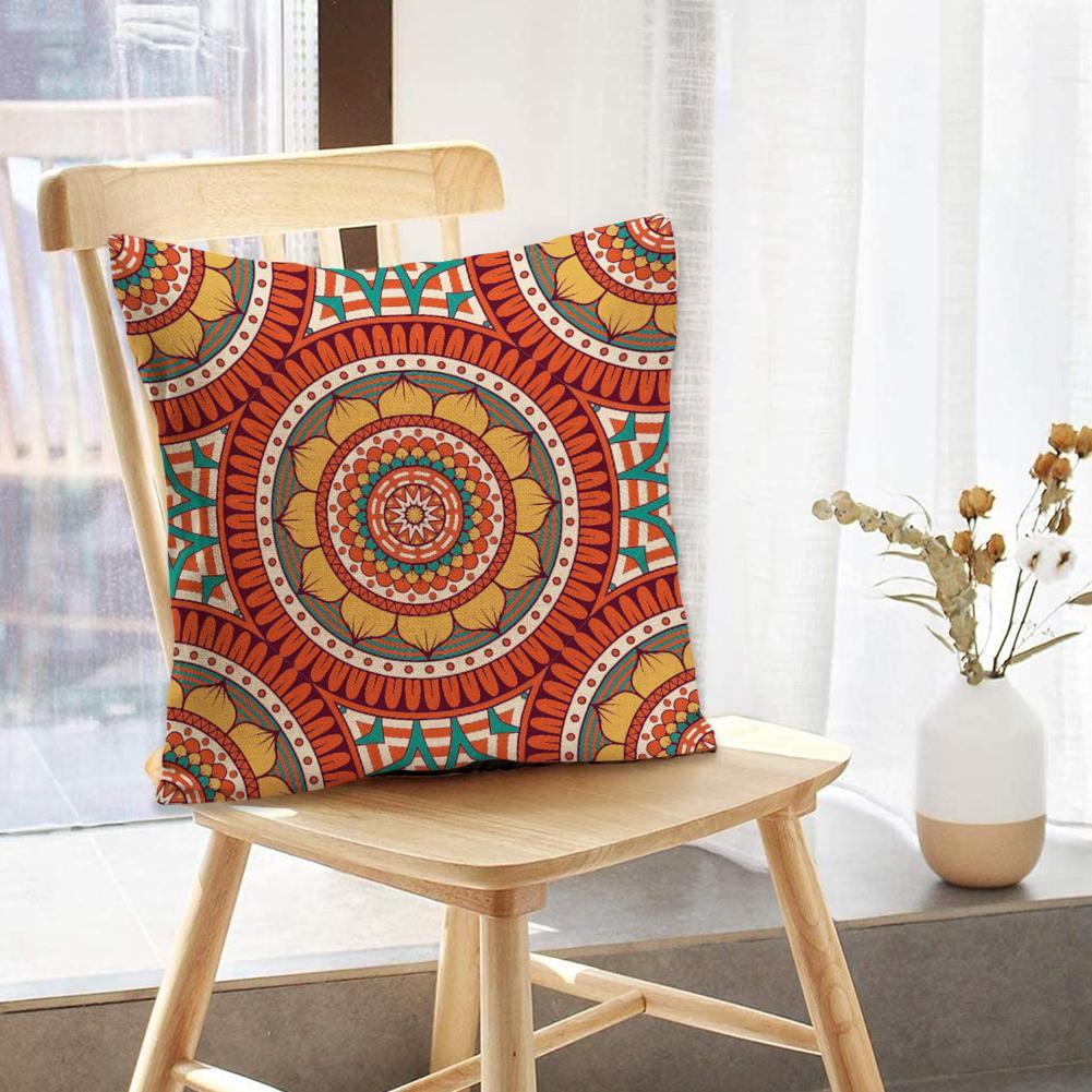 Vỏ Gối Cotton Lanh 45x45cm Phong Cách Bohemian Cổ Điển Trang Trí Nội Thất