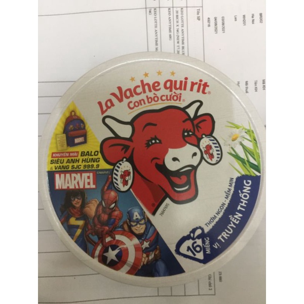 Phomai con bò cười vị truyền thống 16 Miếng (mẫu mới tinh phiên bản siêu anh hùng date tháng 02/2022)