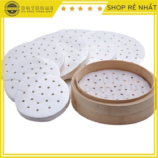 Giấy Nến Tròn Đục Lỗ 100 tờ và 400 tờ Cho Nồi Chiên Không Dầu- Giấy Nến Nướng Hấp Bánh nhiều size