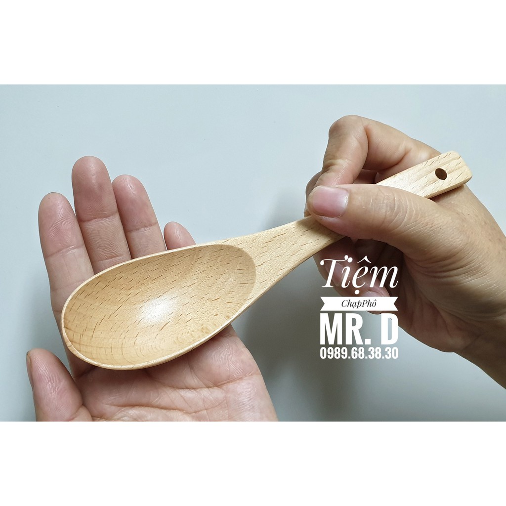 Muỗng Ăn Cơm Gỗ Beech, Chiều Dài 16.5cm