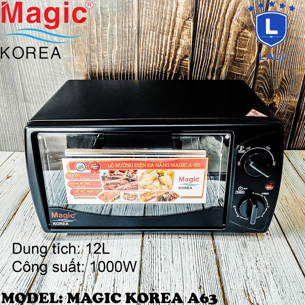 Lò nướng điện Mini Magic Korea A63 | Dung Tích 12L | Công Suất 1000W | Bảo hành chính hãng 12 tháng