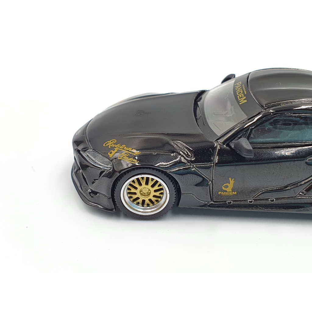 Xe Mô Hình Pandem Toyota GR Supra V1.0 Black LHD 1:64 Mini GT (Đen)