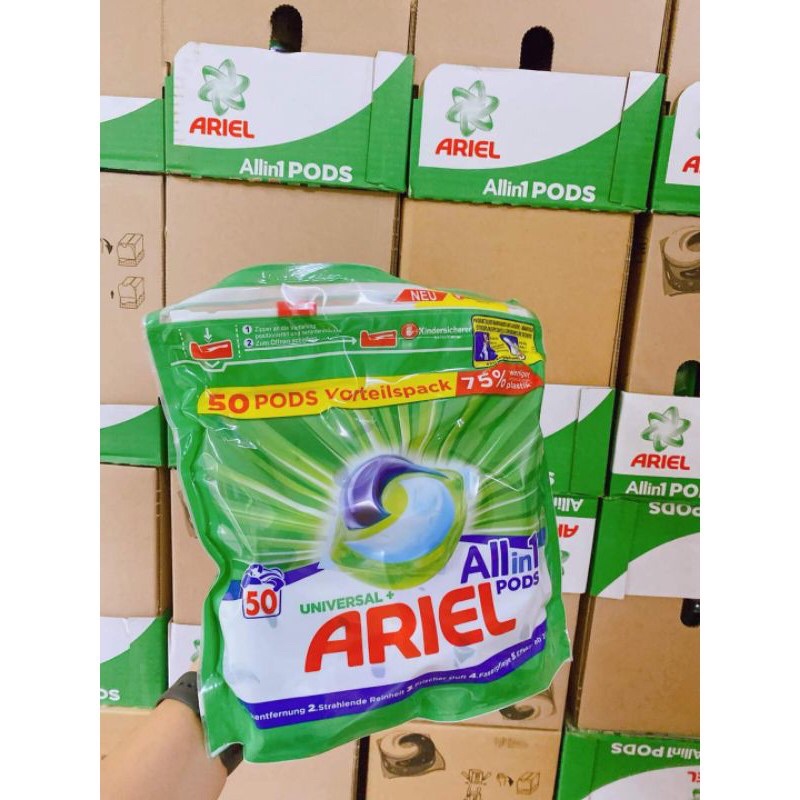 Viên giặt  Ariel thế hệ mới, 1 hộp 50 viên