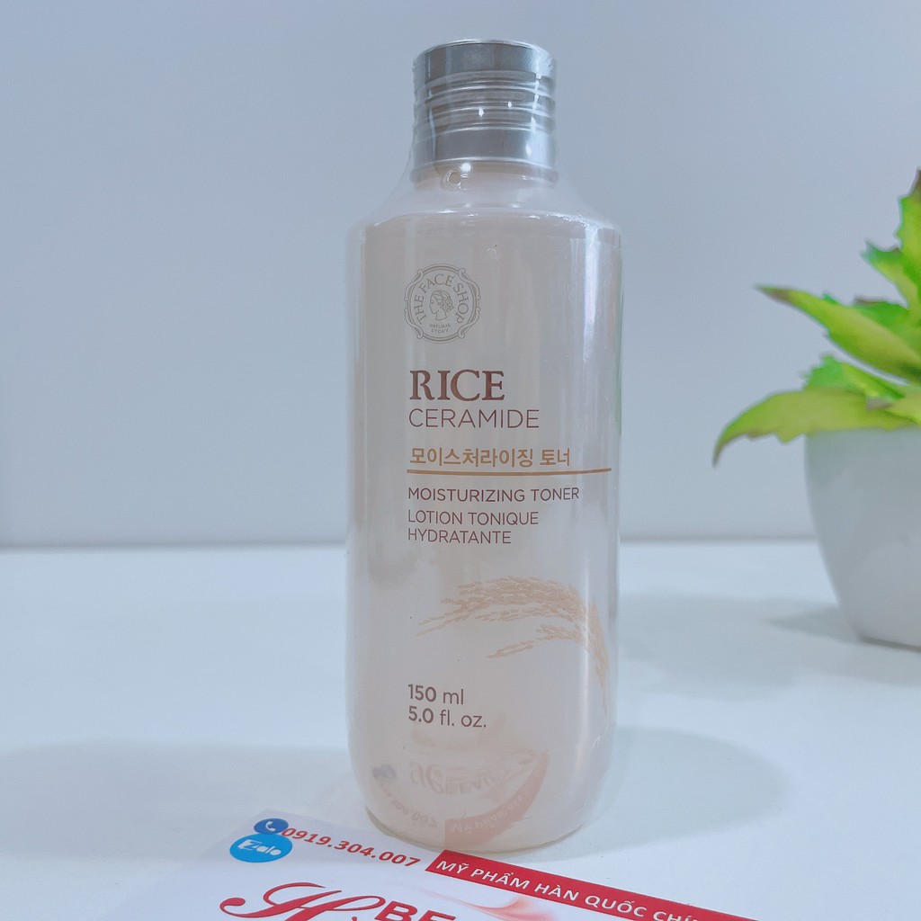 Nước hoa hồng trắng da dưỡng ẩm se khít lỗ chân lông cấp ẩm The Face Shop Rice Ceramide Moisturizing Toner 150ml | BigBuy360 - bigbuy360.vn