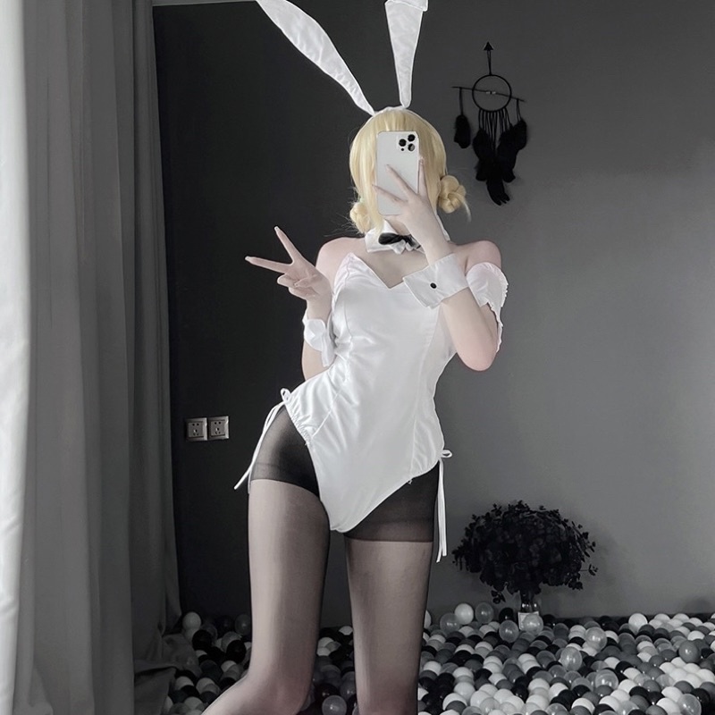 LL2474 - White Rabbit - Bodysuit Thỏ Trắng Siêu Dễ Thương Đu Trend Tiktok