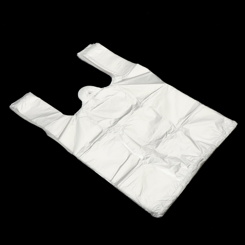 50/ 100 Túi mua sắm tùy chọn kích thước trong suốt có tay cầm tiện dụng