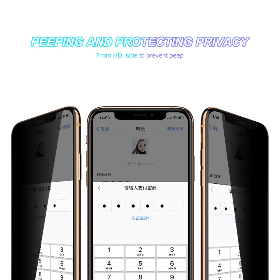 Kính Cường Lực 100D Bảo Vệ Màn Hình Chống Nhìn Trộm Cho iPhone 13 12 mini 11 Pro XS Max X XR iPhone 7 8 6 6S Plus SE 2