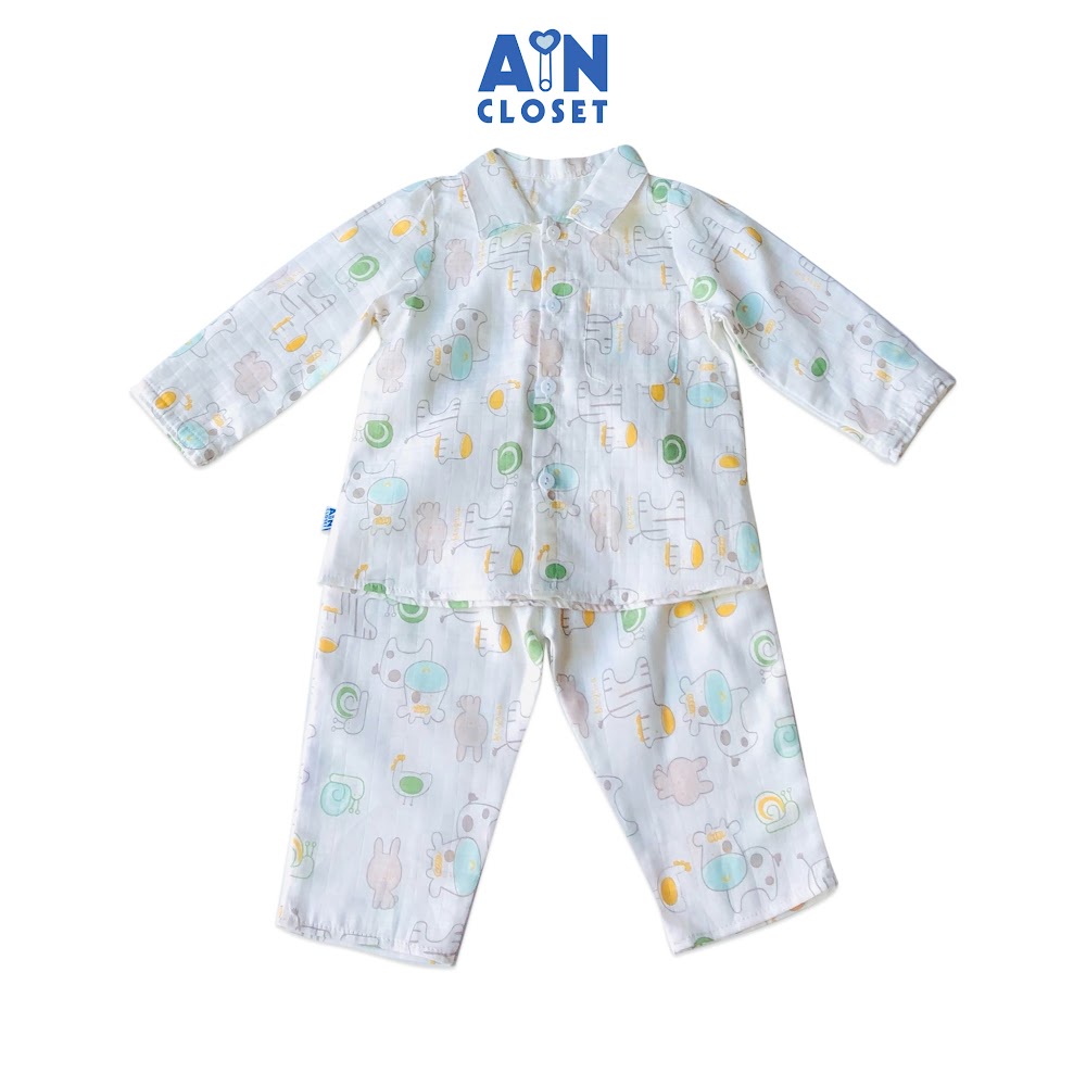 [Mã BMBAU50 giảm 7% đơn 99K] Bộ quần áo dài unisex họa tiết Ngựa vằn xô sợi tre - AICDBTWOYLOT - AIN Closet