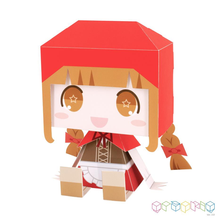 Handmade mô hình giấy Cô bé quàng khăn đỏ (tự làm có hướng dẫn)