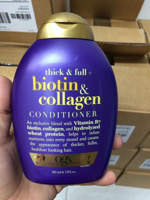 Dầu Gội và Xả giảm rụng tóc Biotin Collagen 385ml