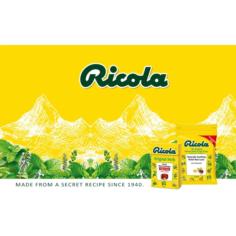 Kẹo thảo mộc tự nhiên Original hiệu Ricola 40g