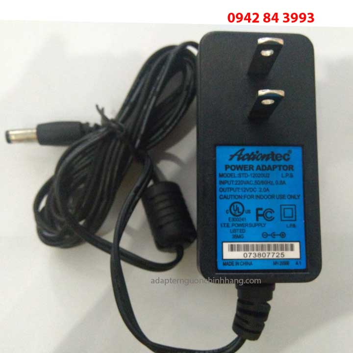 Adapter, Nguồn Camera 12V-2A ACTIONTEC cao cấp