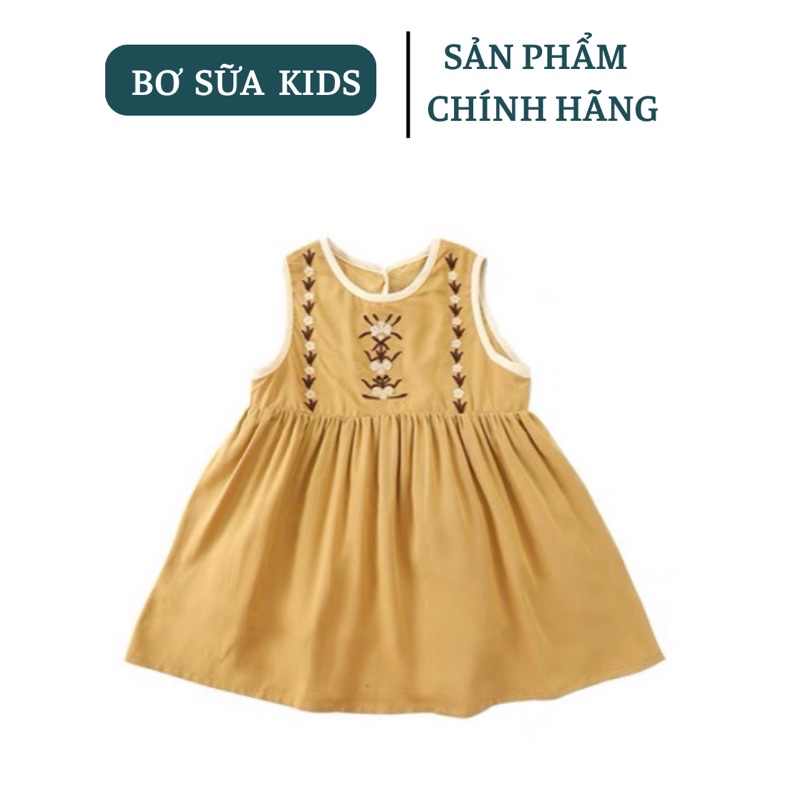 Váy thô sát nách thêu hoa Beboong 8-23kg