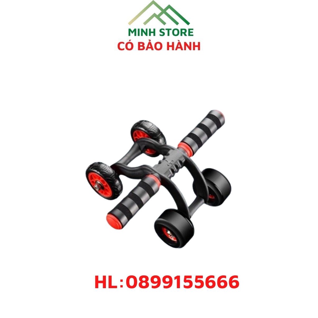 Con Lăn Tập Bụng 4 Bánh , Tập Cơ Bụng Hiệu Quả, Dụng Cụ Tập Gym Tại Nhà.