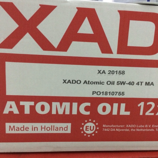 Nhớt Cao Cấp Xe Số - Côn Tay XADO Atomic Oil 5W-40 4T Super Synthetic Tích Hợp Hoạt Chất Phục Hồi Động Cơ Revitalizant