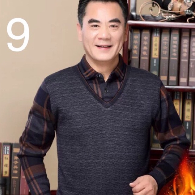 Áo len dài tay cho bố