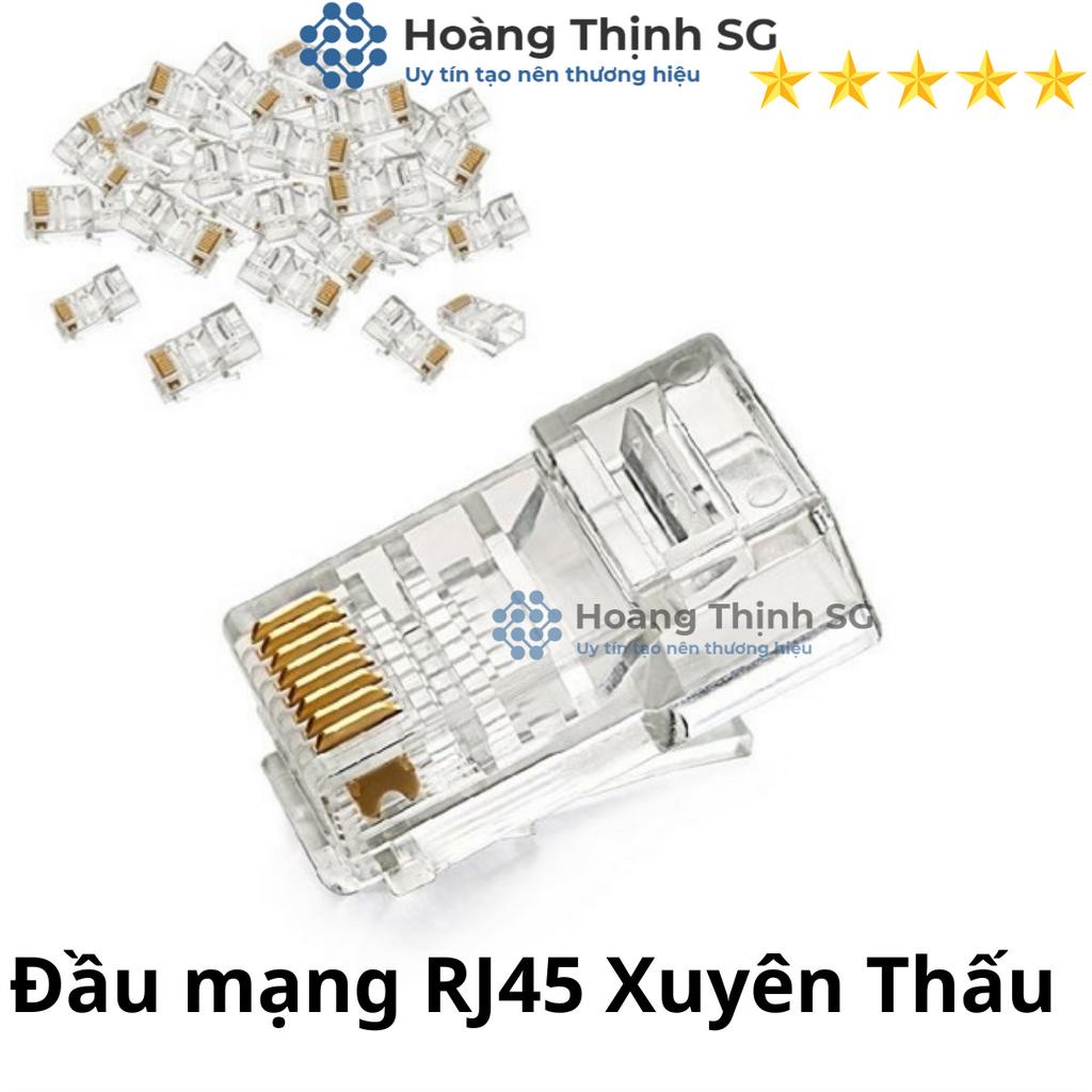 Hạt đầu mạng RJ45 xuyên thấu NITSUMI - Dùng bấm đầu cho dây mạng cat5 cat5E Cat6 Cat6E - Hoàng Thịnh SG