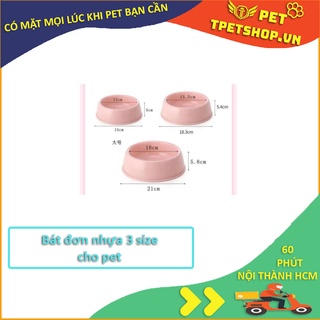 Bát Ăn Đơn Cho Chó Mèo - Chất Liệu Nhựa Tiện Dụng Dễ Lau Chùi