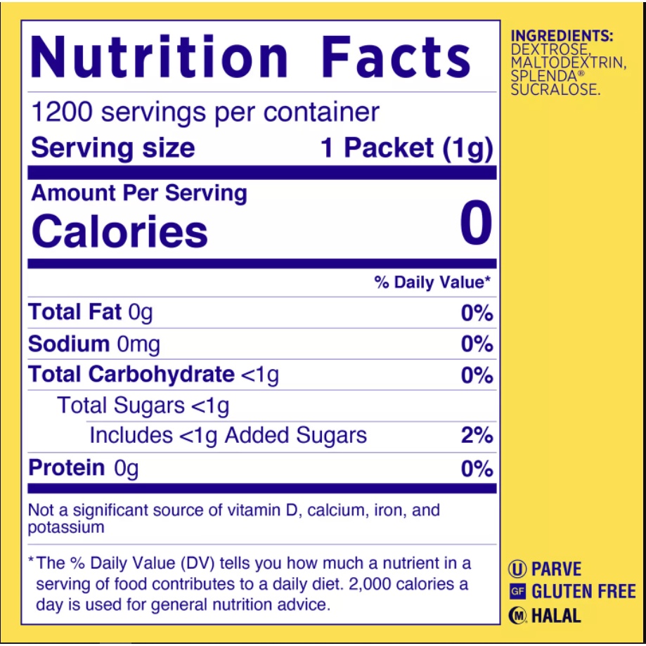Đường Ăn Kiêng Cho Người Bệnh Tiểu Đường, Giảm Béo, Người Tập Thể Hình Keto, Halal Thương Hiệu Splenda Hoa Kỳ
