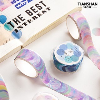 Cuộn 100 miếng dán chấm tròn trang trí scrapbook DIY