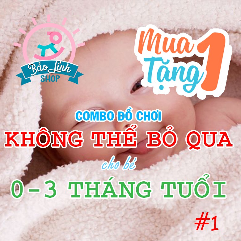 COMBO đồ chơi sơ sinh cho bé 0-3 tháng tuổi phát triển thị giác, phát triển trí tuệ, Bố Mẹ KHÔNG nên bỏ qua