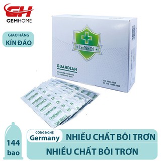 Hộp 144 Bao Cao Su Tâm Thiện Chí Guardian, nhiều gel bôi trơn, bcs siêu mỏng tận hưởng trọn cảm giác GEMHOME