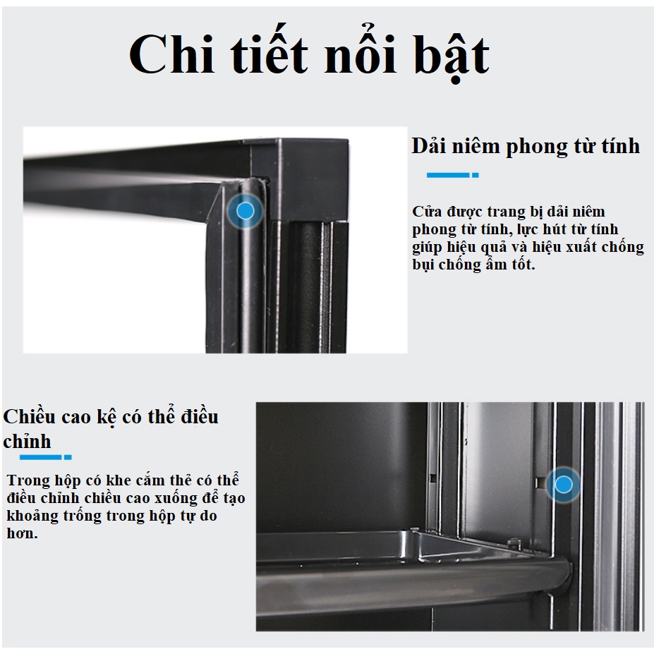 Tủ chống ẩm cao cấp Dry Cabi ATS100, 100 lit có đèn khử mốcHàng chính hãng