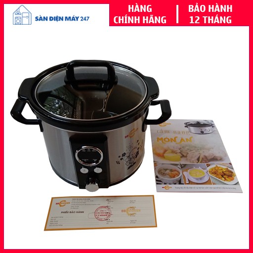 [Mã ELHADEV giảm 4% đơn 300K] Nồi Hầm Chậm Nấu Cháo Tự Động Điện Tử BBcooker DS25 2.5 Lít (Có thể kho cá, kho thịt)