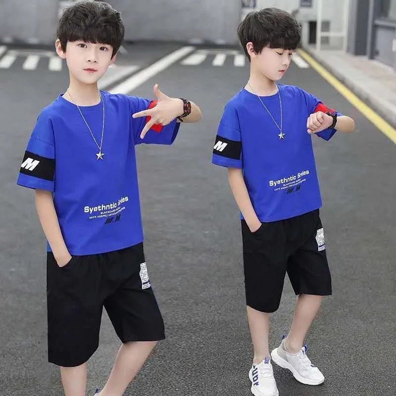 Set 2 Món Áo Thun + Quần Short Thời Trang Cho Bé Trai Từ 3-4 - 5-6 - 7-8 - 9-10 - 11-12 Tuổi Bé Trai