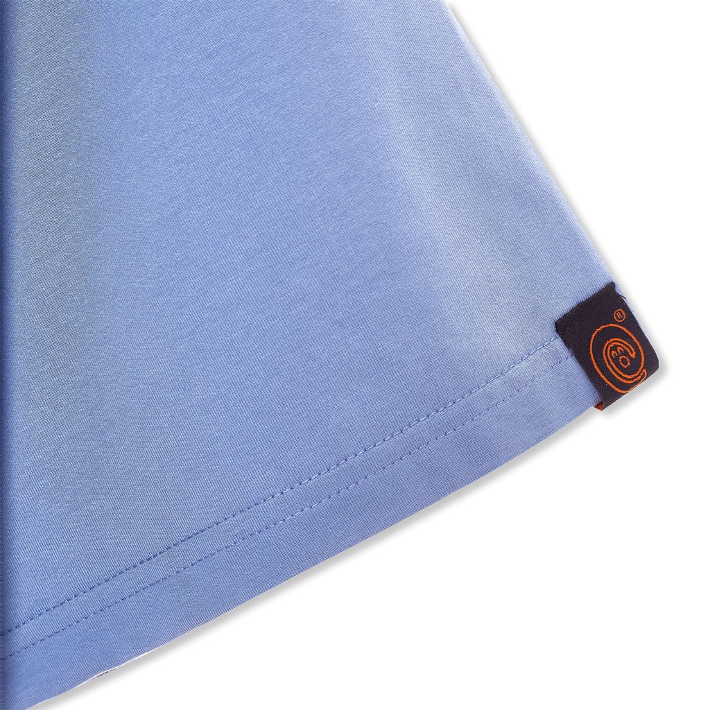 Áo thun tay lỡ UDAS phông Unisex nam nữ Cotton oversize form rộng SIGNATURE - Blue Ocean