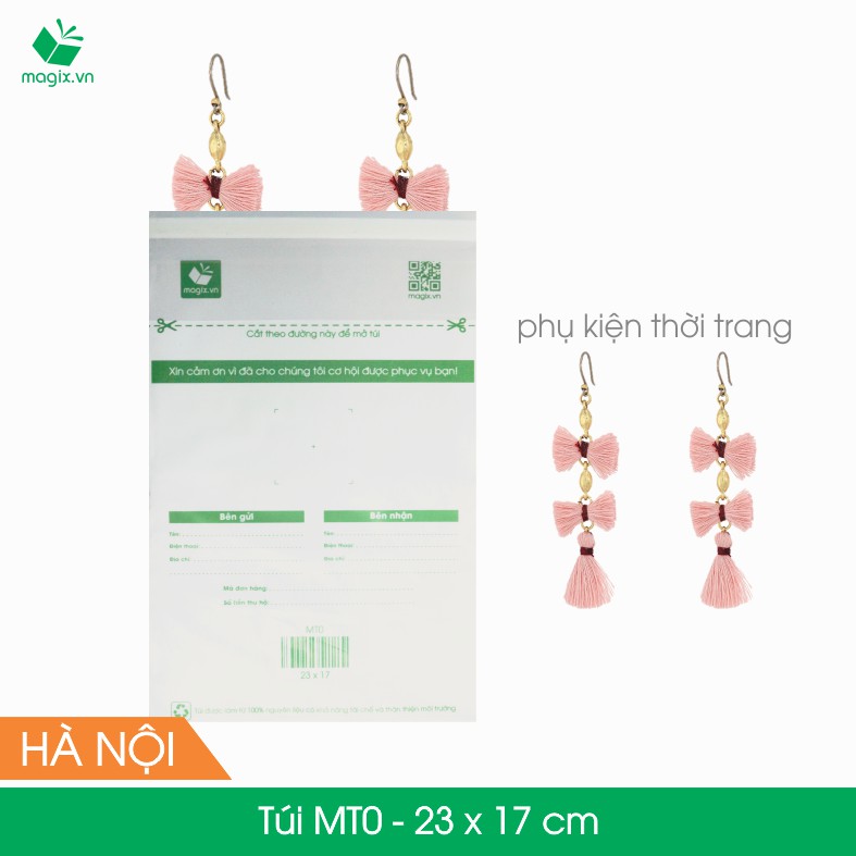 MT0 - 23x17 cm - 50 TÚI NILON GIAO HÀNG THAY HỘP CARTON