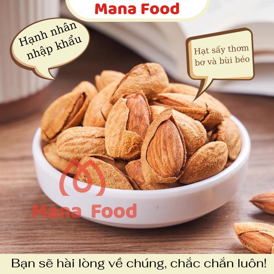 450G Hạnh Nhân Rang Bơ Mana Food | Hàng nhập khẩu |  VSATTP - Hạt bùi - Chất lượng